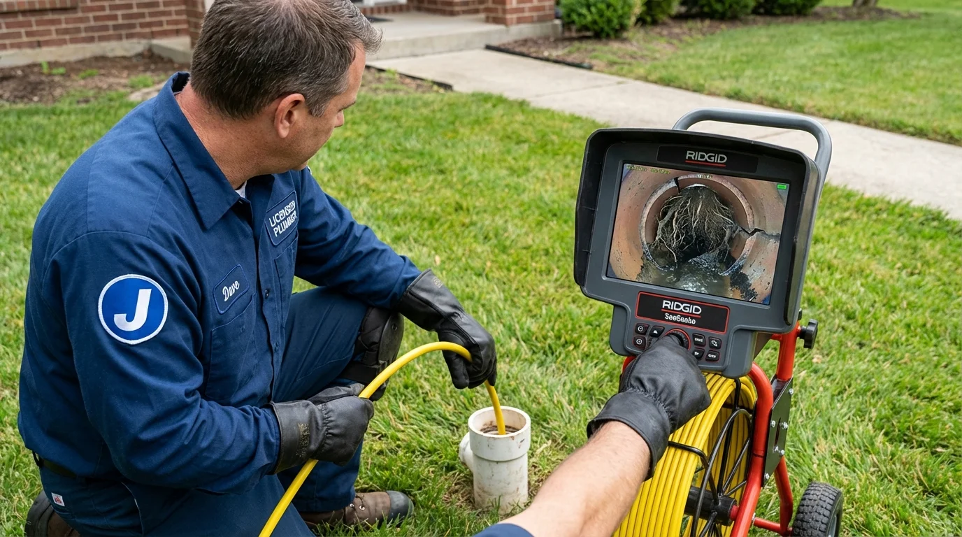 Sewer camera inspection being performed by Johns Plumbing LLC in Arizona City